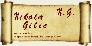 Nikola Gilić vizit kartica